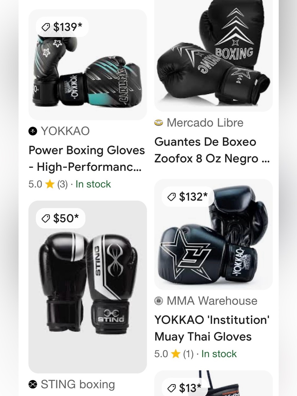 #1332**Black Boxing Gloves with White Graphics - Picture 5 of 15